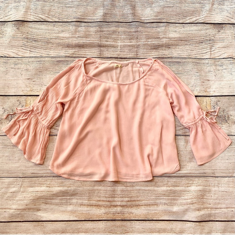 Hollister Pink Cold Shoulder Top Ladies Teen Sz XS